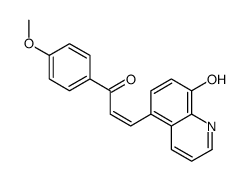 3-(8-hydroxyquinolin-5-yl)-1-(4-methoxyphenyl)prop-2-en-1-one Structure