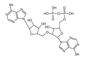 P(1),P(2)-bis(6-mercaptopurine-9 beta-ribofuranoside)-5'-pyrophosphate结构式