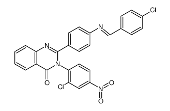 3-(2-chloro-4-nitrophenyl)-2-(4-((4-chlorobenzylidene)amino)phenyl)quinazolin-4(3H)-one结构式