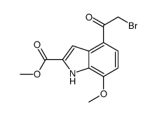 methyl 4-(2-bromoacetyl)-7-methoxy-1H-indole-2-carboxylate结构式