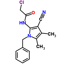 N-(1-Benzyl-3-cyano-4,5-dimethyl-1H-pyrrol-2-yl)-2-chloroacetamide Structure