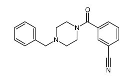 3-(4-benzylpiperazine-1-carbonyl)benzonitrile结构式
