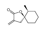 6t-Methyl-3-methylen-(5rO1)-1-oxa-spiro<4,5>decan-2-on Structure