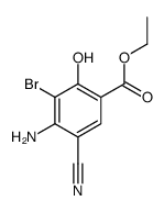 ethyl 4-amino-3-bromo-5-cyano-2-hydroxybenzoate结构式