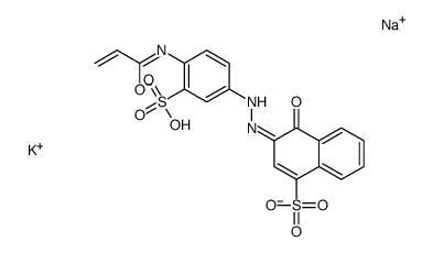 4-hydroxy-3-[[4-[(1-oxoallyl)amino]-3-sulphophenyl]azo]naphthalene-1-sulphonic acid, potassium sodium salt picture