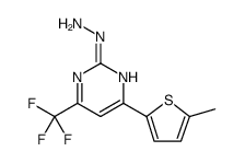 Pyrimidine, 2-hydrazinyl-4-(5-methyl-2-thienyl)-6-(trifluoromethyl) Structure
