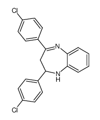 2,4-bis(4-chlorophenyl)-2,3-dihydro-1H-benzo[b][1,4]diazepine结构式