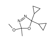 5,5-dicyclopropyl-2-methoxy-2-methyl-Δ3-1,3,4-oxadiazoline结构式
