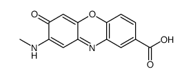 8-(methylamino)-7-oxophenoxazine-2-carboxylic acid结构式