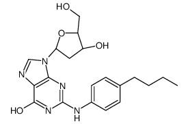 N(2)-(4-n-butylphenyl) 2'-deoxyguanosine结构式