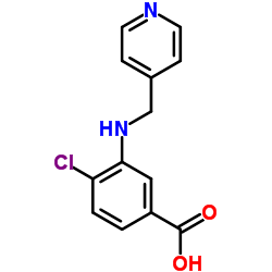 4-CHLORO-3-((PYRIDIN-4-YLMETHYL)AMINO)BENZOIC ACID结构式