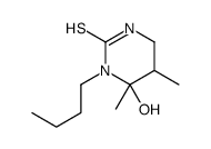 3-Butyl-4,5-dimethyl-4-hydroxyhexahydropyrimidin-2-thione结构式