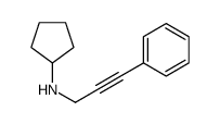 N-(3-phenylprop-2-ynyl)cyclopentanamine structure