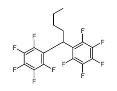 1,2,3,4,5-pentafluoro-6-[1-(2,3,4,5,6-pentafluorophenyl)pentyl]benzene结构式