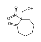 2-(hydroxymethyl)-2-nitrocycloheptan-1-one结构式