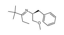 [1-Ethyl-2,2-dimethyl-prop-(E)-ylidene]-((S)-1-methoxymethyl-2-phenyl-ethyl)-amine结构式