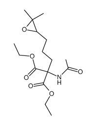 ethyl 2-acetamino-6,7-epoxy-2-ethoxycarbonyl-7-methyloctanoate结构式