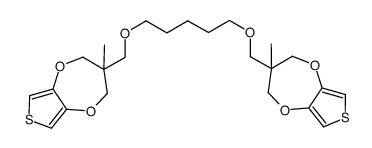 3-methyl-3-((5-((3-methyl-3,4-dihydro-2H-thieno[3,4-b][1,4]dioxepin-3-yl)methoxy)pentyloxy)methyl)-3,4-dihydro-2H-thieno[3,4-b][1,4]dioxepine结构式