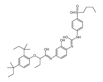 2-(2,4-Di-tert-pentylphenoxy)-N-[4-[3-[4-(butylsulfonyl)phenyl]ureido]-3-hydroxyphenyl]butanamide structure