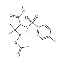 Acetyl D-1-(p-Tolylsulfonamido)-1-(methoxycarbonyl)-2-methylpropyl Disulfide Structure