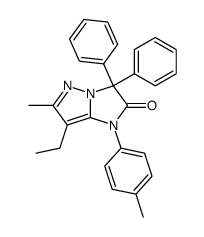 7-Ethyl-6-methyl-3,3-diphenyl-1-p-tolyl-1H-imidazo[1,2-b]pyrazol-2-one结构式