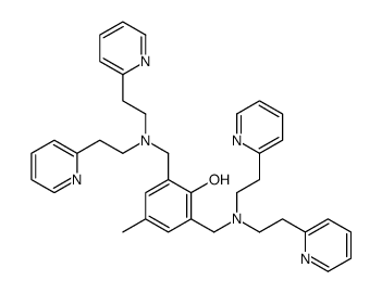 2,6-bis[[bis(2-pyridin-2-ylethyl)amino]methyl]-4-methylphenol Structure