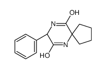 (8R)-8-phenyl-6,9-diazaspiro[4.5]decane-7,10-dione结构式