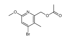 (4-bromo-6-methoxy-3-methylpyridin-2-yl)methyl acetate Structure