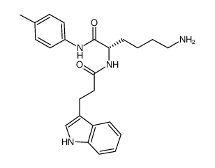 (s)-6-amino-2-(3-1h-indol-3-yl-propionylamino)-hexanoic acid p-tolylamide结构式