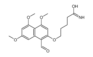 5-(1-formyl-4,5,7-trimethoxynaphthalen-2-yl)oxypentanamide Structure
