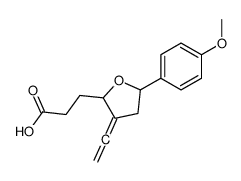 3-[3-ethenylidene-5-(4-methoxyphenyl)oxolan-2-yl]propanoic acid Structure