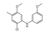 2-chloro-5-methoxy-N-(3-methoxyphenyl)-4-methylaniline结构式