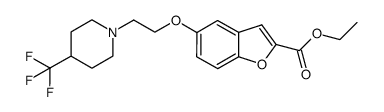 5-[2-(4-trifluoromethylpiperidin-1-yl)ethoxy]benzofuran-2-carboxylic acid ethyl ester结构式