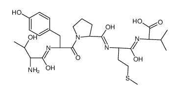 (2S)-2-[[(2S)-2-[[(2S)-1-[(2S)-2-[[(2S,3R)-2-amino-3-hydroxybutanoyl]amino]-3-(4-hydroxyphenyl)propanoyl]pyrrolidine-2-carbonyl]amino]-4-methylsulfanylbutanoyl]amino]-3-methylbutanoic acid结构式