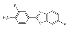 2-fluoro-4-(6-fluoro-1,3-benzothiazol-2-yl)aniline结构式