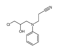 3-(N-(3-chloro-2-hydroxypropyl)anilino)propanenitrile结构式
