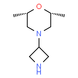 顺式4-(氮杂环丁烷-3-基)-2,2-二甲基吗啉结构式