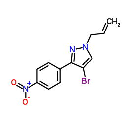 1-Allyl-4-bromo-3-(4-nitrophenyl)-1H-pyrazole结构式