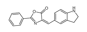 4-(2,3-dihydro-indol-5-ylmethylene)-2-phenyl-4H-oxazol-5-one Structure