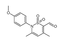 2-(4-Methoxy-phenyl)-3,5-dimethyl-1,1-dioxo-1,2-dihydro-1λ6-[1,2]thiazine-6-carbaldehyde结构式