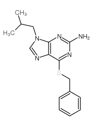 9H-Purin-2-amine,9-(2-methylpropyl)-6-[(phenylmethyl)thio]-结构式