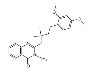 3-Amino-2-<4-(2,4-dimethoxyphenyl)-2,2-dimethylbutyl>quinazol-4(3H)-one结构式