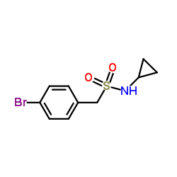 1-(4-Bromophenyl)-N-cyclopropylmethanesulfonamide structure