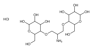 5-[2-amino-3-[4,5,6-trihydroxy-2-(hydroxymethyl)oxan-3-yl]oxypropoxy]-6-(hydroxymethyl)oxane-2,3,4-triol,hydrochloride结构式