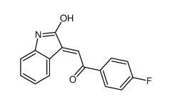 3-[2-(4-fluorophenyl)-2-oxoethylidene]-1H-indol-2-one Structure