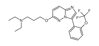 diethyl-{3-[3-(2-trifluoromethoxy-phenyl)-imidazo[1,2-b]pyridazin-6-yloxy]-propyl}-amine结构式