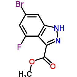 6-溴-4-氟-1H-吲唑-3-羧酸甲酯结构式