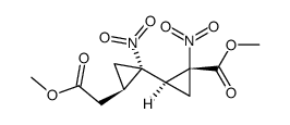 2,1'-Dinitro-2'-methoxycarbonylmethyl-2-methoxycarbonyl-1,1'-bicyclopropan结构式
