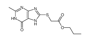 (2-methyl-6-oxo-6,7-dihydro-1H-purin-8-ylmercapto)-acetic acid propyl ester结构式