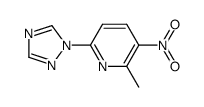 2-methyl-3-nitro-6-(1H-1,2,4-triazol-1-yl)pyridine结构式